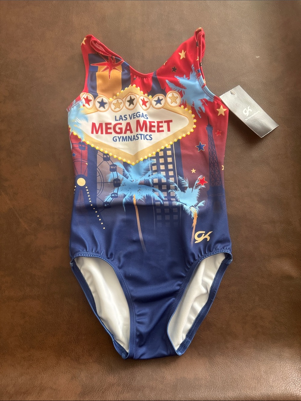 GK Child L Vegas Mega Meet Leo NWT * only available to athletes!